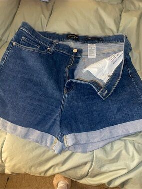 Banana Republic Blue Cuffed Denim Shorts